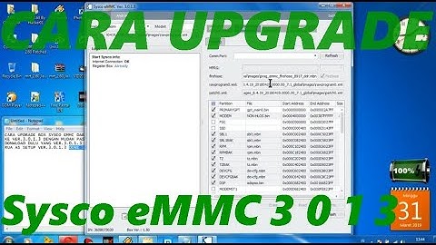 CARA UPGRADE Sysco eMMC 3 0 1 3