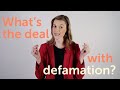 What's the deal with defamation?