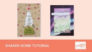 How to Make Christmas Shaker Dome Cards | DIY Holiday Cardmaking | #ChristmasCards #ShakerCards
