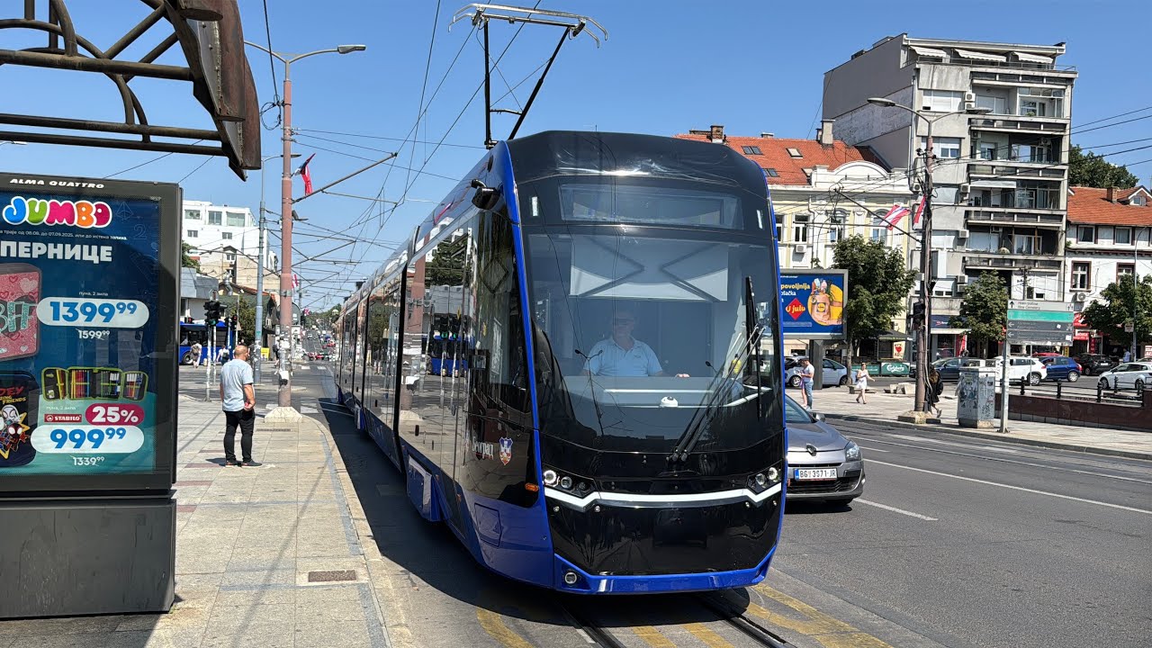 BRAND NEW Bozankaya Turkish Trams in Belgrade! Full Journey: Vukov Spomenik to Šumarski Fakultet
