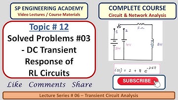 12 Solved Problems #03   DC Transient Response of RL Circuits