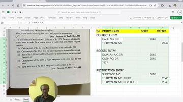 EXERCISE 31. RECTIFICATION OF ERRORS.  TS REDDY.  #bcom #accountancy #rectificationoferrors