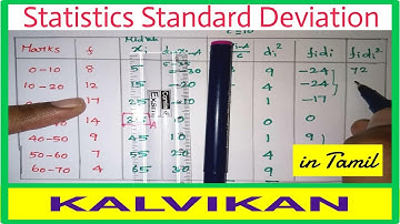 Statistics Standard deviation State board Class 10 in Tamil / TN class 10 Statistics And Probability