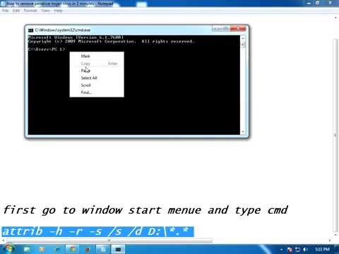 How to remove pendrive trojan virus in 2 minutes