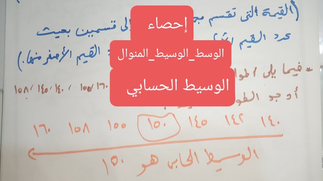 مسائل على الوسيط أولى إعدادي