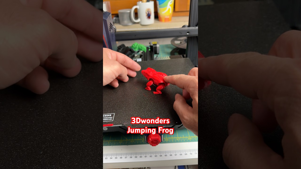 Jumping frog stampa 3d rana che salta 