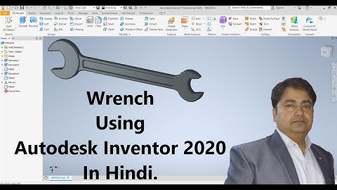 Wrench Model Using Autodesk Inventor 2020 In Hindi.