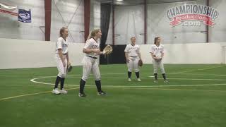 Four Corners Throwing Drill for Softball Fielders!