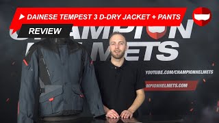 Dainese Tempest 3 D-Dry Jacket + Pants - Review - Champion Helmets