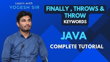 #43 Exception Handling (Part-3)Finally Throw and Throws