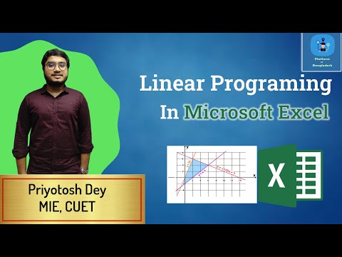 Linear Programming Problem Solve by Microsoft Excel | Platform of Bangladesh
