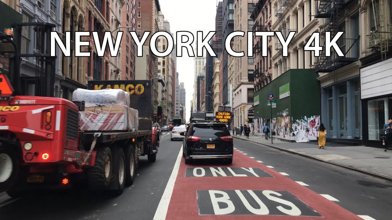 New York City 4K - Lower Manhattan - Driving Downtown