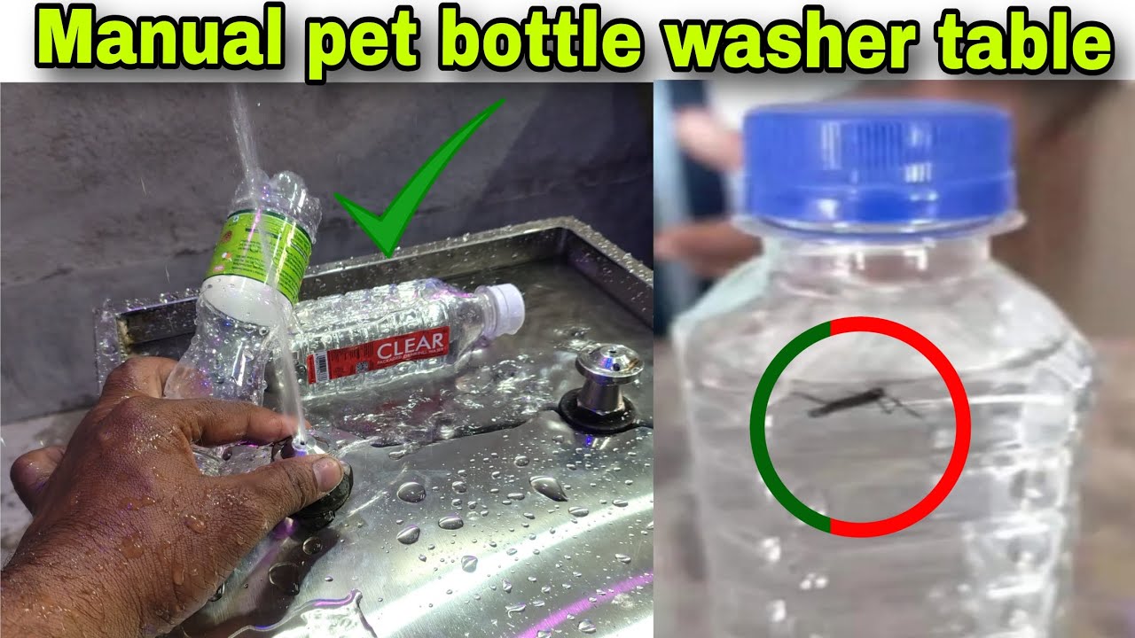 Water bottle washing table | Manual bottle washer low cost  