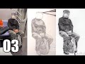 Drawing realistic portraits of strangers on the NYC subway compilation 3