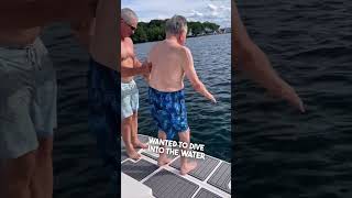 106-year-old grandpa dives into the water 😱👏