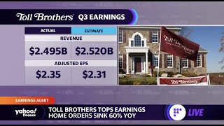 Home builder Toll Brothers tops earnings despite sinking orders