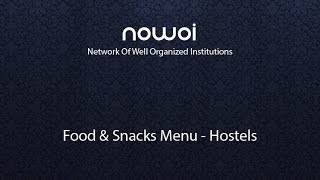 NOWOI - Food & Snacks Menu