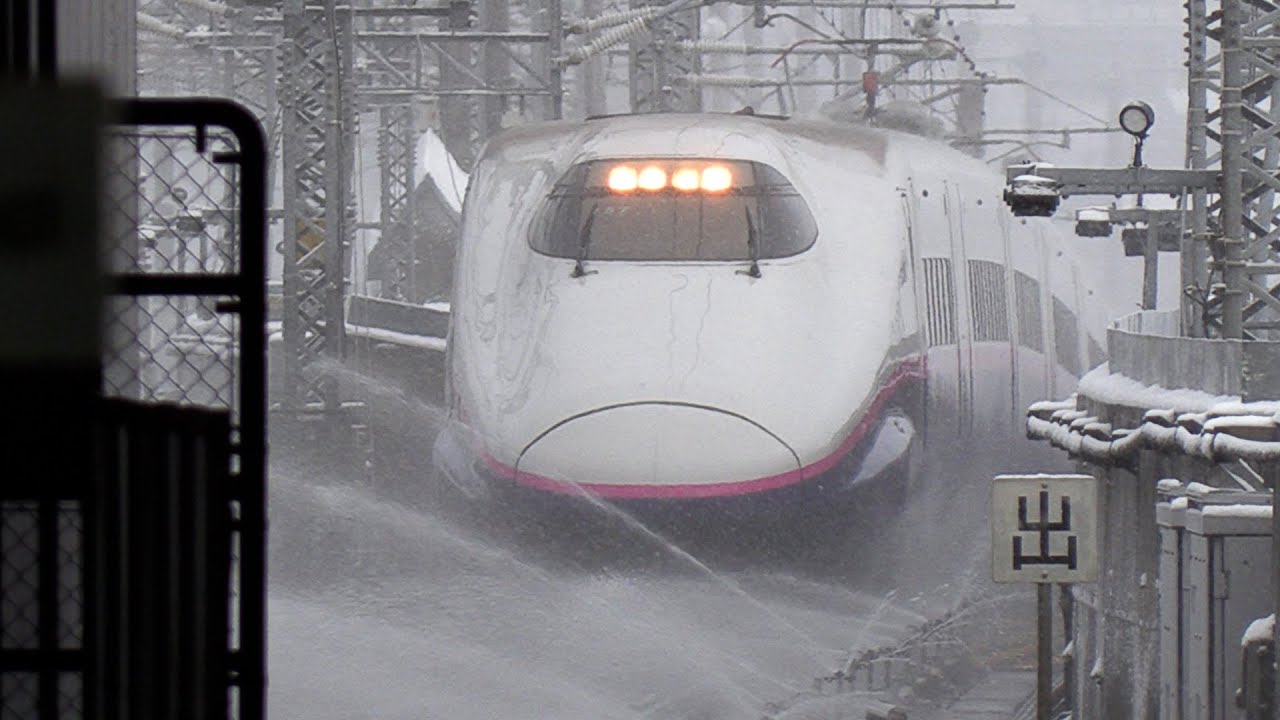 新幹線146＊冬の越後湯沢＊後編＊雪が降ってきた＊E2系・E7系＊shinkansen