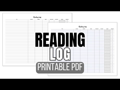 Reading Log Printable (PDF)