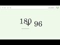 Long Addition Problem 180+96: Step-by-Step Video Solution | Tiger Algebra