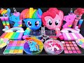 Little Pony Slime Mixing Random Cute, shiny things into slime #ASMR #slimevideos #Rainbow #슬라임