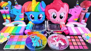 Little Pony Slime Mixing Random Cute, shiny things into slime #ASMR #slimevideos #Rainbow #슬라임 screenshot 2
