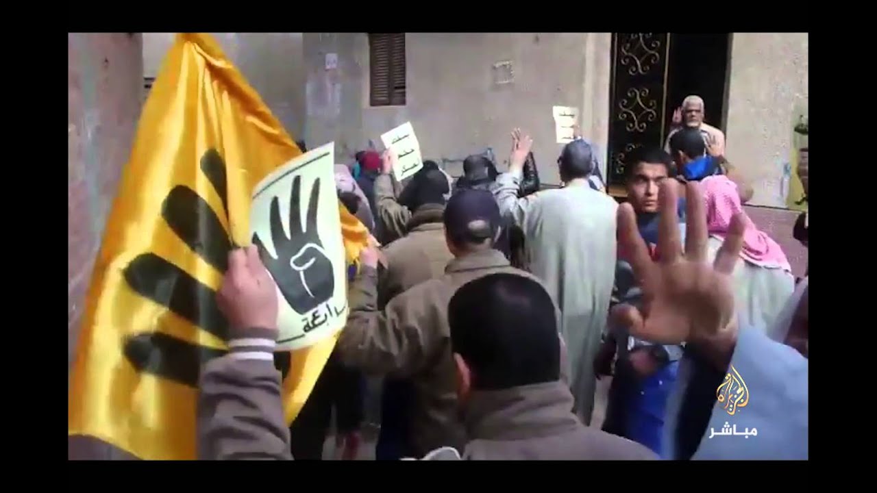 مسيرة مناهضة للانقلاب بقرية عرب العليقات بمحافظة القليوبية بذكري ثورة الخامس والعشرين من  يناير