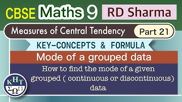 CBSE Maths 9 RD Sharma Numerical | Measures of Central Tendency | Part 21 | Mode of Grouped Data