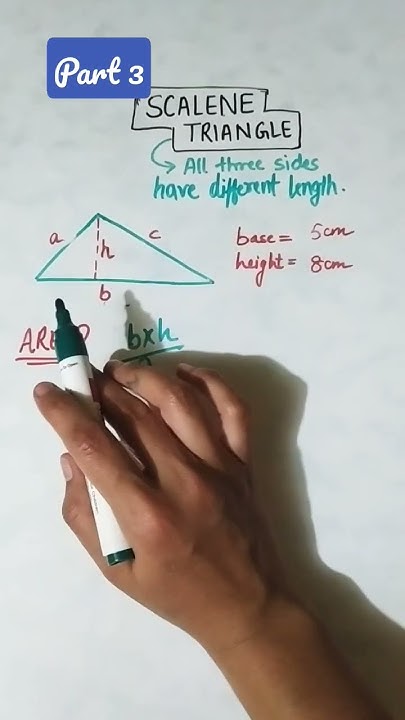 Scalene triangle Part 3/ Area using its base & height #shorts # ...