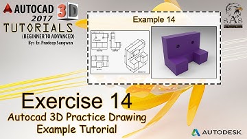 Autocad 3D Practice Drawing | Exercise 14 | Autocad 3D Example Tutorial