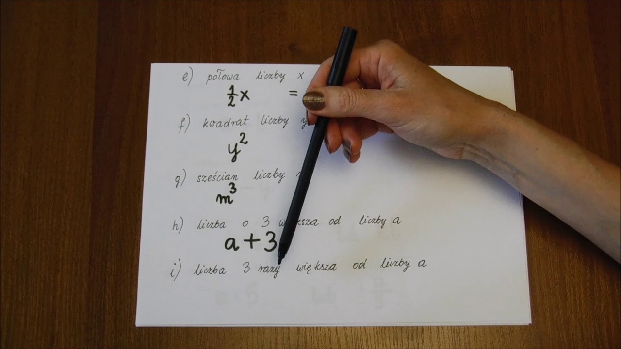 Sprawdzian Z Wyrazen Algebraicznych Z Matmy 2 Gim Zapisywanie wyrażeń algebraicznych - YouTube