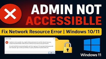 How To Fix Server is Not Accessible You Might Not Have Permission to Use This Network Resource