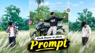 Instagram Trending Kash Flowers AI Photo Editing Prompt | Cinematic Kash Flower Photo Edit 1 Click screenshot 2
