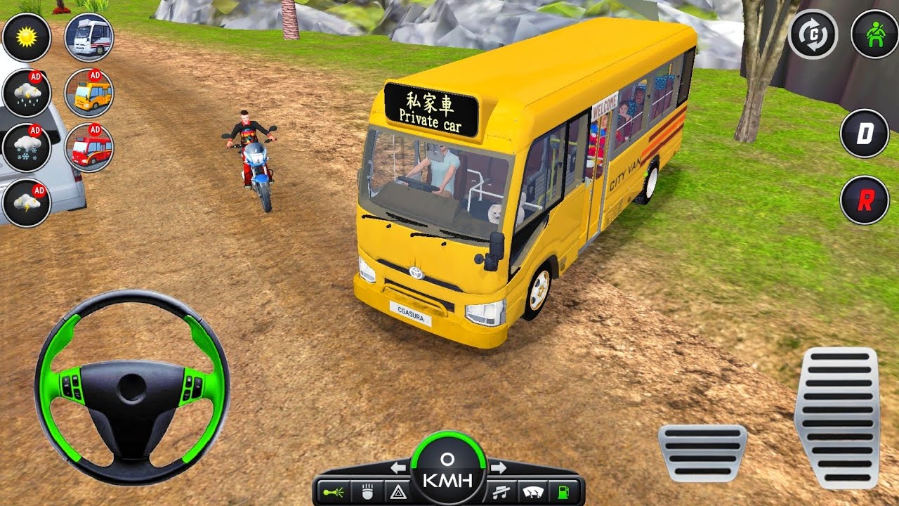 Van Driving Simulator Games 2026 | Real Public Mini Coach Bus Offroad Driving | Android GamePlay