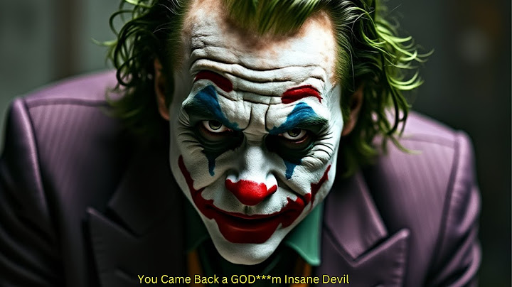 They Looked for an Angel… But You Came Back a GODD**M Insane Devil” -Joker Speech (Powerful)