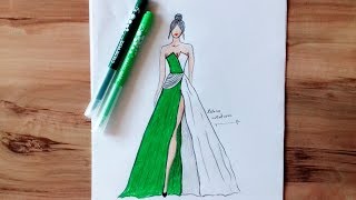 How To Draw Evening Dress How To Draw Evening Dress