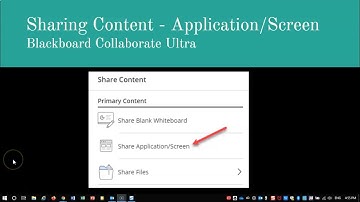 Application Sharing - Blackboard Collaborate Ultra