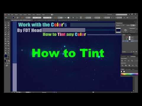 Work with the Color's ||  How to Tint the color in Illustrator CC
