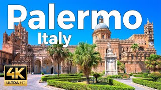 Palermo, Italy Walking Tour (4k Ultra HD 60fps) – With Captions