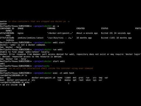 How to Enter a Running Docker Container: docker exec -it Tutorial