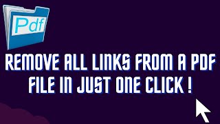 Quick way to remove all hyperlinks from a pdf document #shorts