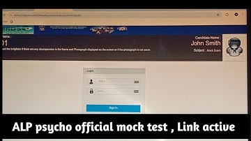 ALP psycho official mock test , Link active