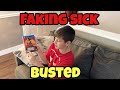 Kid Temper Tantrum FAKING Sick To Play Red Dead Redemption 2 Instead Of Going To School - BUSTED