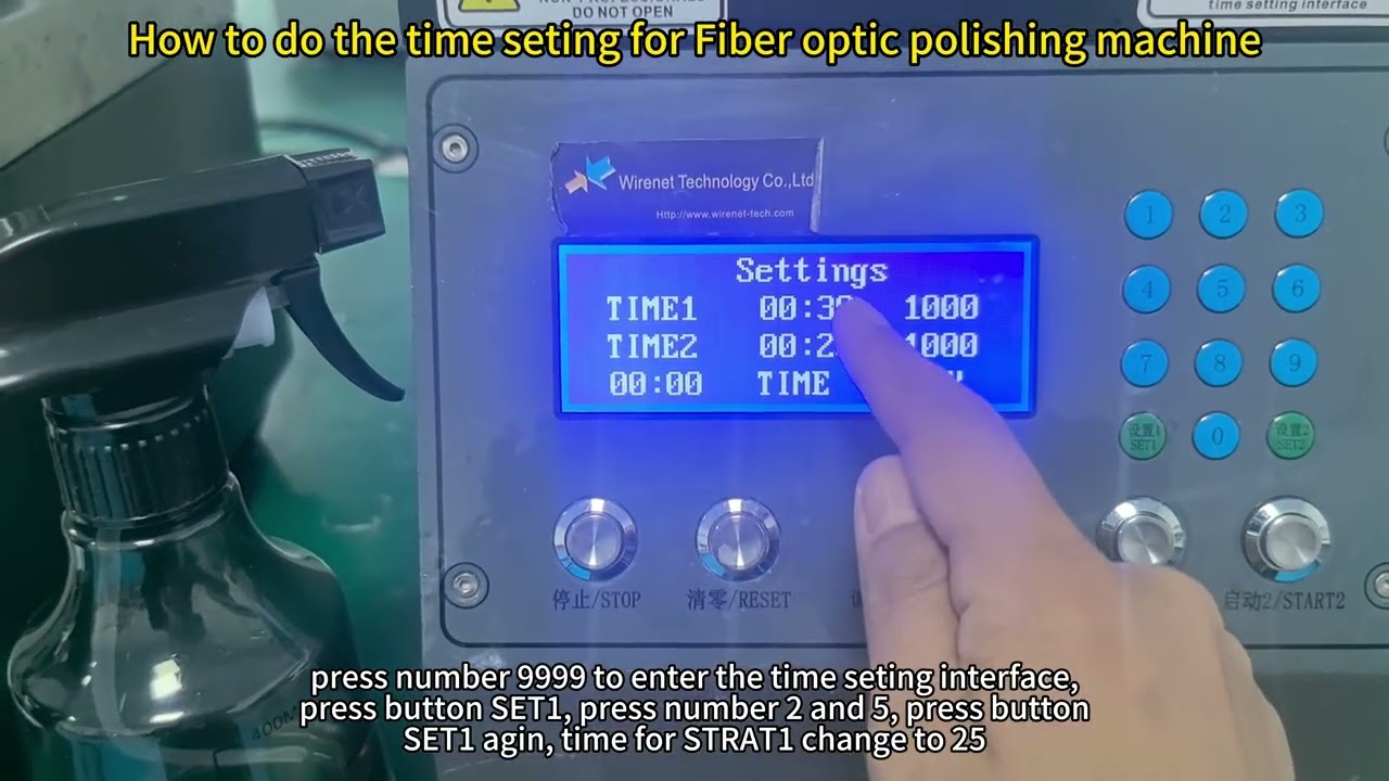 How to do the time seting for Fiber optic polishing machine #ftth #patchcord #polishingmachine
