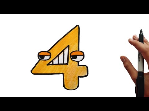 Drawing Alphabet Lore Numbers 4 - THE ALPHABET LORE 