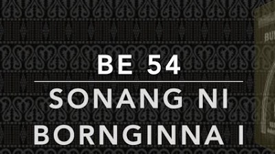 Buku Ende BE 54 / BL 64 — Sonang Ni Bornginna I