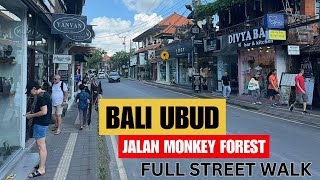 Explore Ubud Bali Indonesia Downtown Street Walking Tour Vlog 2024 [4k]