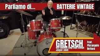 Vintage Drums Gretsch USA Custom Stop Sign badge Jasper shell 4pcs Cherry -SOLD-