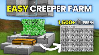 EASIEST CREEPER FARM in Minecraft Bedrock 26.5  !