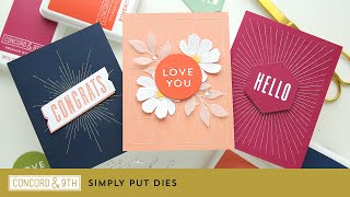 Simply Put Dies
The Simply Put Dies offer a collection of sentiments designed to complement any project from birthdays to thank-yous or a friendly hello. Each sentiment includes both a drop-in and coordinating backer die for easy layering and endless and color combinations. You’ll also find several shape clusters for adding finishing touches or even creating playful confetti.
Shop C9: https://concordand9th.com
Follow us on Instagram: https://www.instagram.com/concordand9th
Join us on Facebook: https://www.facebook.com/concordand9th
Sign up for our newsletter and stay up to date on all the latest and greatest from Concord & 9th! http://tinyurl.com/c9newsletter
Do you love color and want more color combo ideas, inspiration and exclusive deals? Sign up to be a member of our Color Club! Its free! https://tinyurl.com/color-club
PRODUCTS FEATURED IN THIS VIDEO:
Simply Put Dies
https://concordand9th.com/products/simply-put-dies
Just Picked Dies
https://concordand9th.com/products/just-picked-dies
Radiant Piercing Die
https://concordand9th.com/products/radiant-piercing-die
Halo Piercing Die
https://concordand9th.com/products/halo-piercing-die
Piercing Dies Bundle
https://concordand9th.com/products/piercing-dies-bundle
Rectangle Frame Piercing Dies
https://concordand9th.com/products/rectangle-frame-piercing-dies
Metallic Thread Bundle
https://concordand9th.com/products/metallic-thread-bundle
2025 Color Collection
https://concordand9th.com/collections/2025-color-collection
2024 Color Collection
https://concordand9th.com/collections/2024-color-collection
Concord & 9th Color Collection
https://concordand9th.com/pages/color-gallery Simply Put Dies
